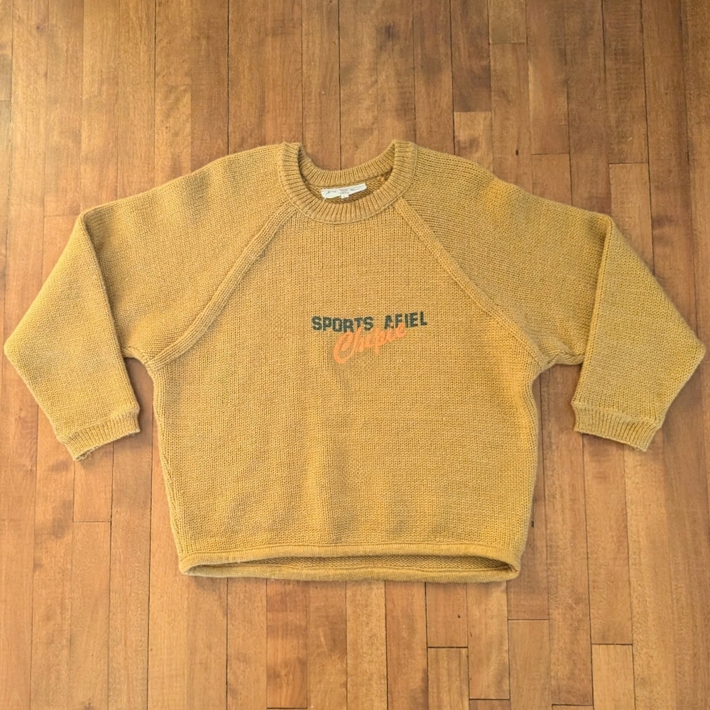 80's Ivy Time Chipie Mustard Yellow Sweater